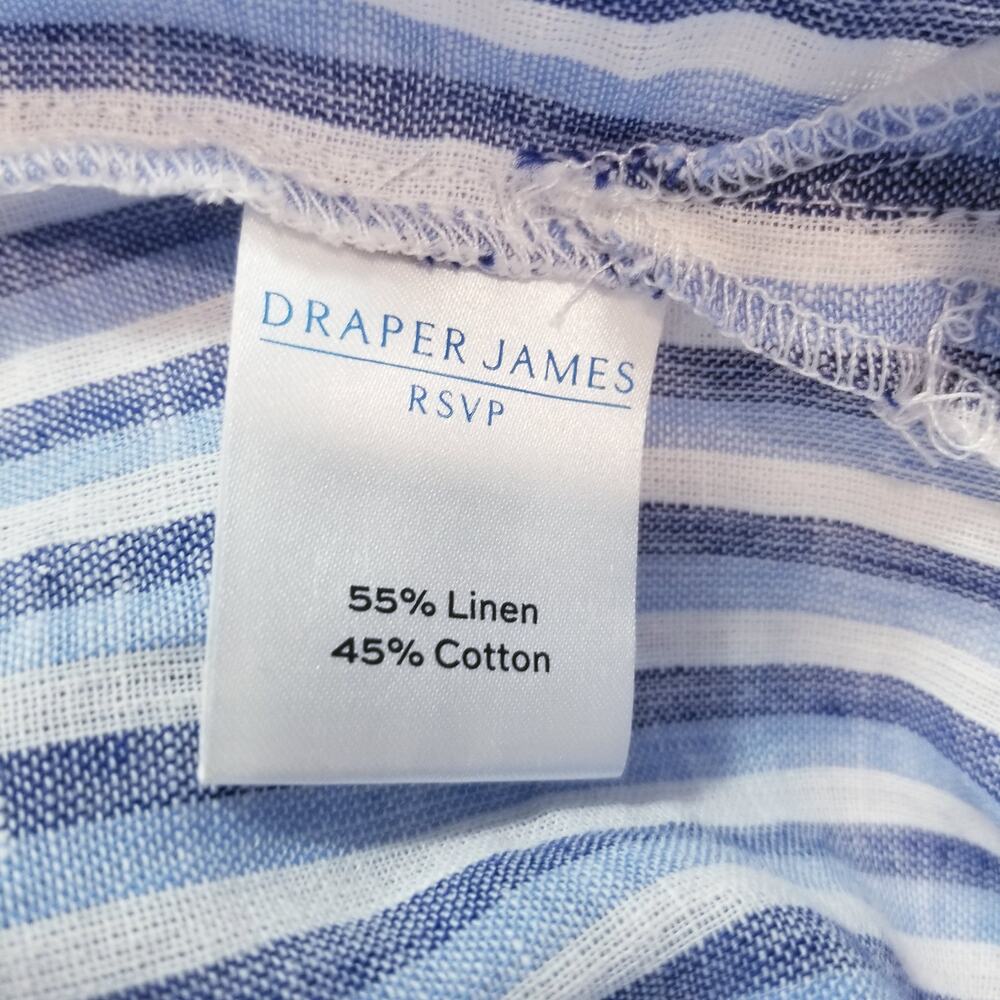 Draper James Rsvp Linen Blend Striped Button Fron… - image 8